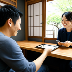 Local Restaurant Digital Marketing**

"A friendly, professional digital marketing consultant meeting with the owner of a fully clothed, modest local restaurant in Japan. The scene depicts a strategy discussion with tablets displaying SNS marketing plans. The restaurant is cozy and inviting, filled with happy patrons. Focus on natural lighting and clear, professional composition. safe for work, appropriate content, fully clothed, family-friendly, perfect anatomy, correct proportions, natural pose, well-formed hands, proper finger count, natural body proportions, professional photography, high quality."

**