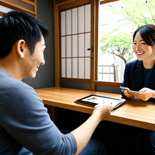 Local Restaurant Digital Marketing**

"A friendly, professional digital marketing consultant meeting with the owner of a fully clothed, modest local restaurant in Japan. The scene depicts a strategy discussion with tablets displaying SNS marketing plans. The restaurant is cozy and inviting, filled with happy patrons. Focus on natural lighting and clear, professional composition. safe for work, appropriate content, fully clothed, family-friendly, perfect anatomy, correct proportions, natural pose, well-formed hands, proper finger count, natural body proportions, professional photography, high quality."

**