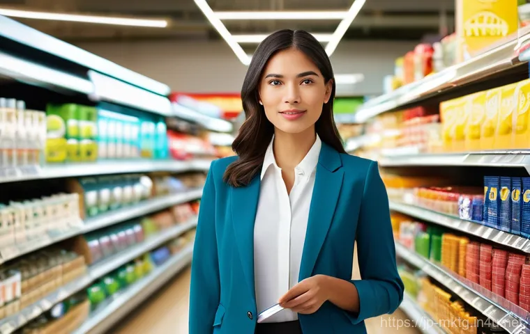 마케팅관리사 실기 시험에서 강조되는 사례 - **Prompt:** "A dynamic and diverse team of three marketing professionals, two men and one woman, all...