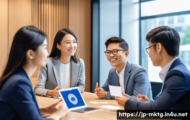 마케팅관리사 자격증 관련 네트워크 활동 - A modern Japanese business networking event scene featuring diverse professionals in smart casual at...