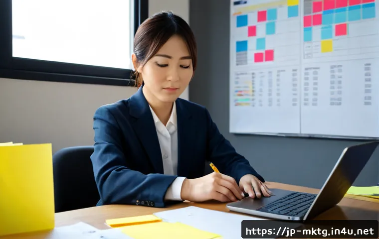 마케팅관리사 실기 시험에서 제안서 작성법 - Photorealistic Japanese business professional preparing a marketing proposal for a practical certifi...